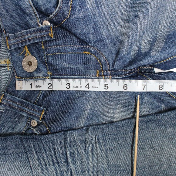 Women's Guess Denim Blue Jeans Size 24 Doheny With Minor Distressing - Picture 5 of 15